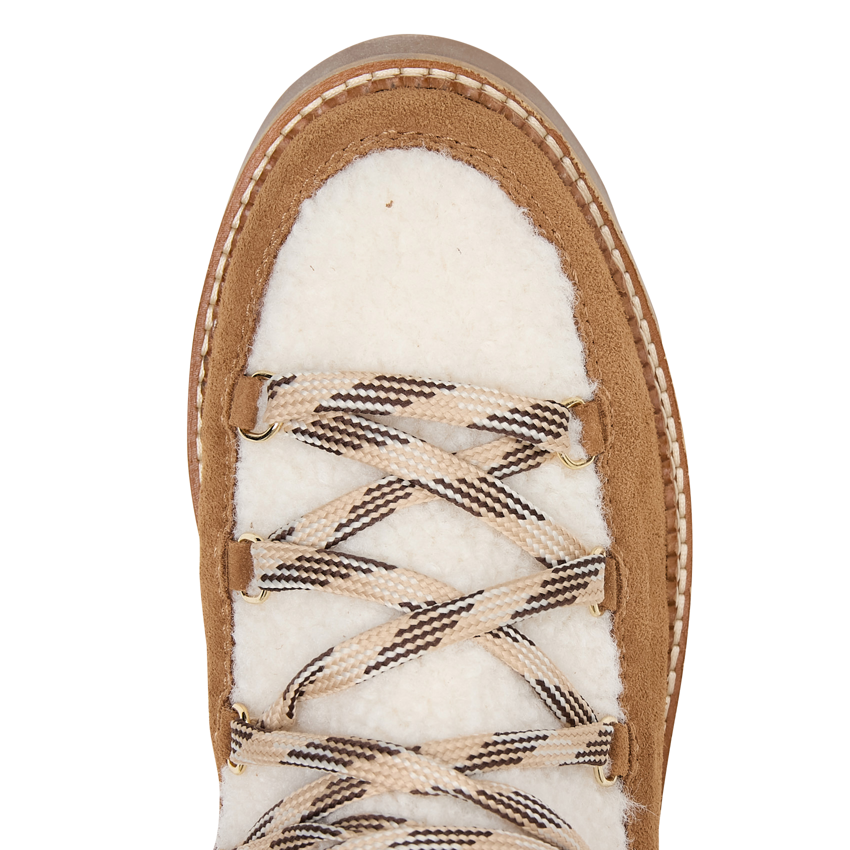 HILDA - Boots fourrés en cuir| Beige