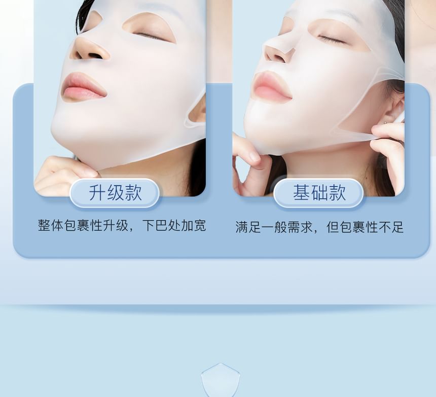 Jericoure - Siliconen 3D-gezichtsmasker met hoesje