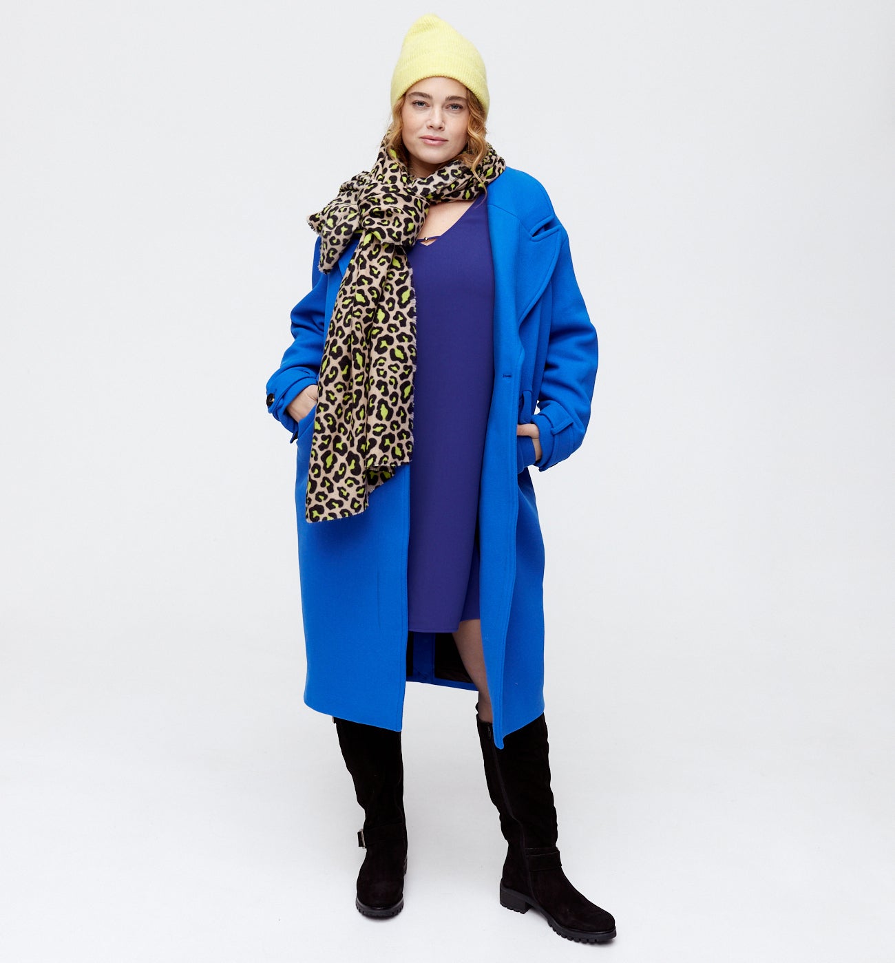 Robe courte évasée Femme - Bleu