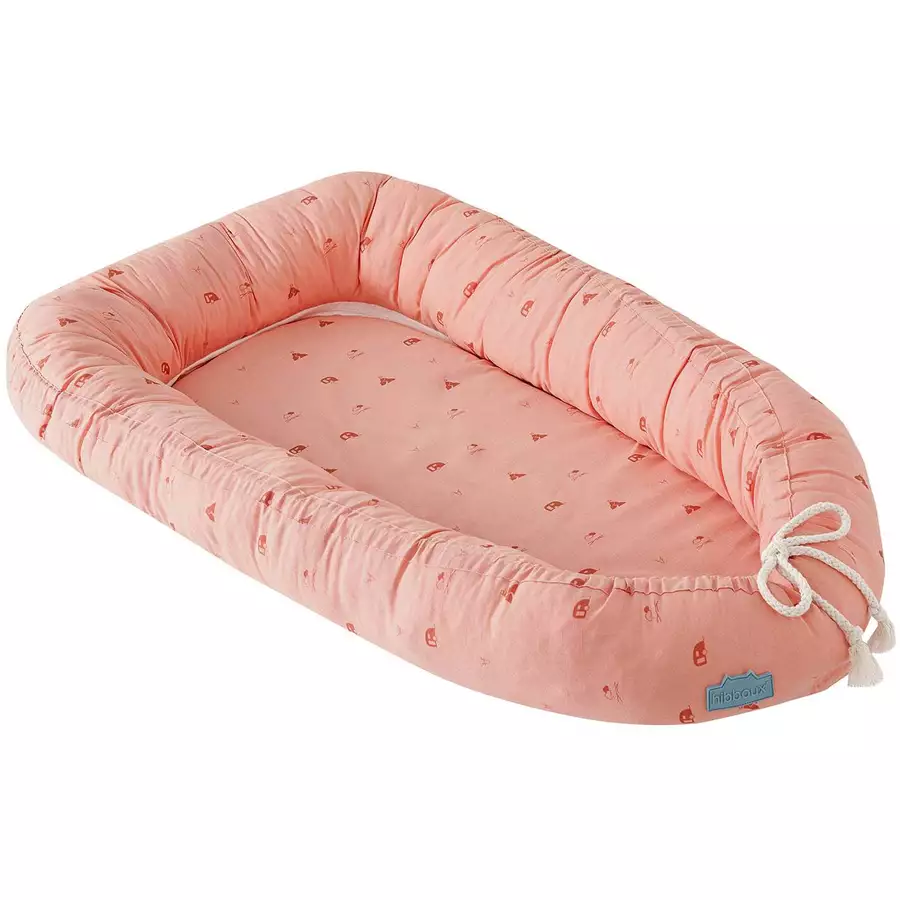 hibboux® Matratze Coccoon Baby Bed - Camper Rose Multicolor