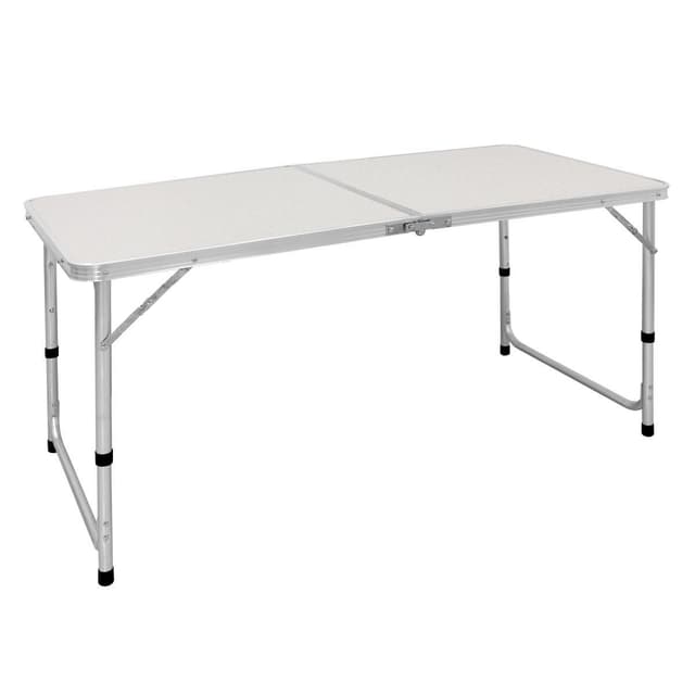 Camping bord Klapbord Havebord klapbord bord Aluminium 120cm Hvid / Creme
