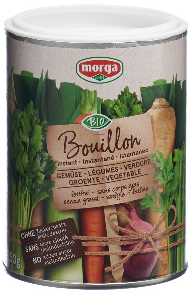 MORGA Gemüse Bouillon go clean fettfrei Bio Ds 250 g