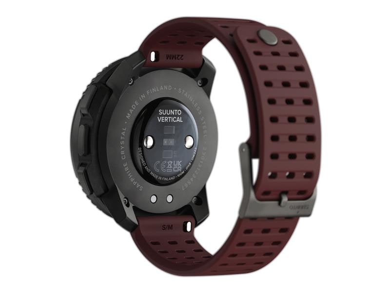 SUUNTO Sportuhr Vertical Black Ruby Abenteuer-Uhr für Outdoor-Expeditionen und Training
