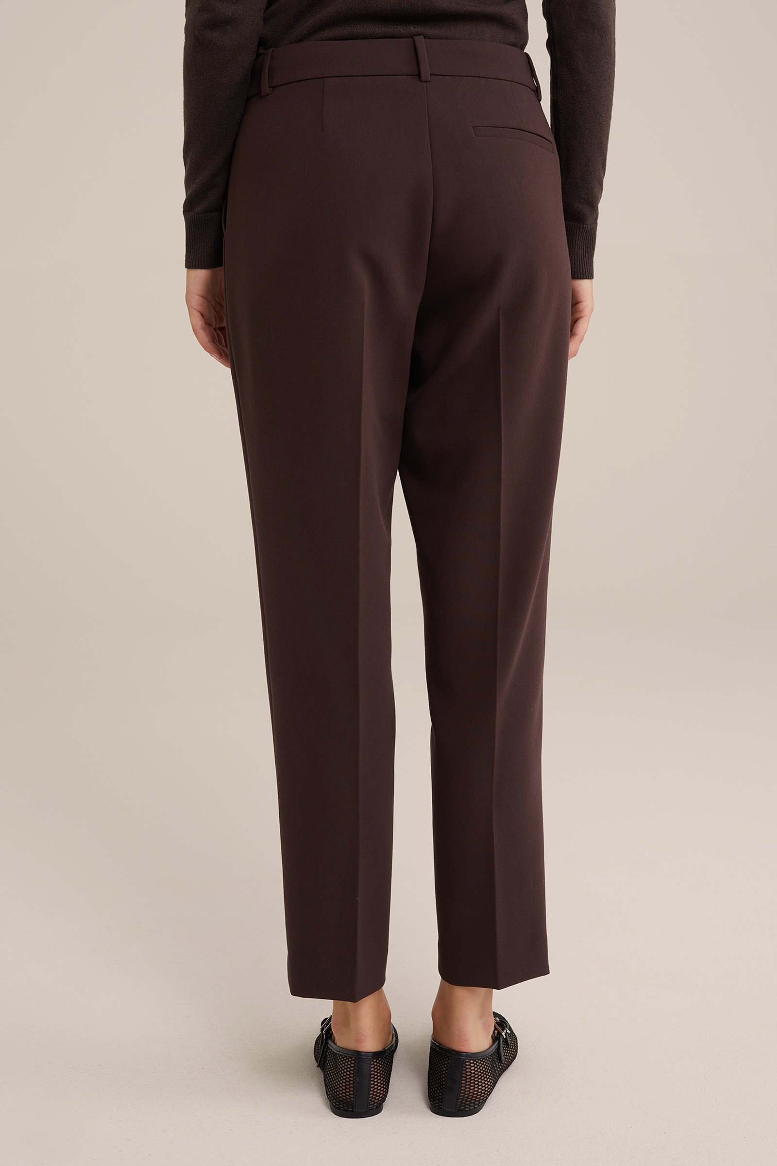 slim fit pantalon WE Fashion Donkerbruin