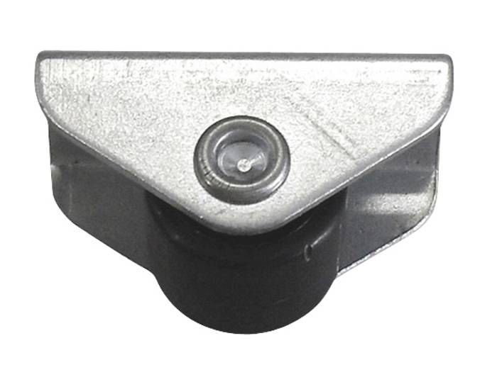 Møbelhjul buk fast sort 15 mm