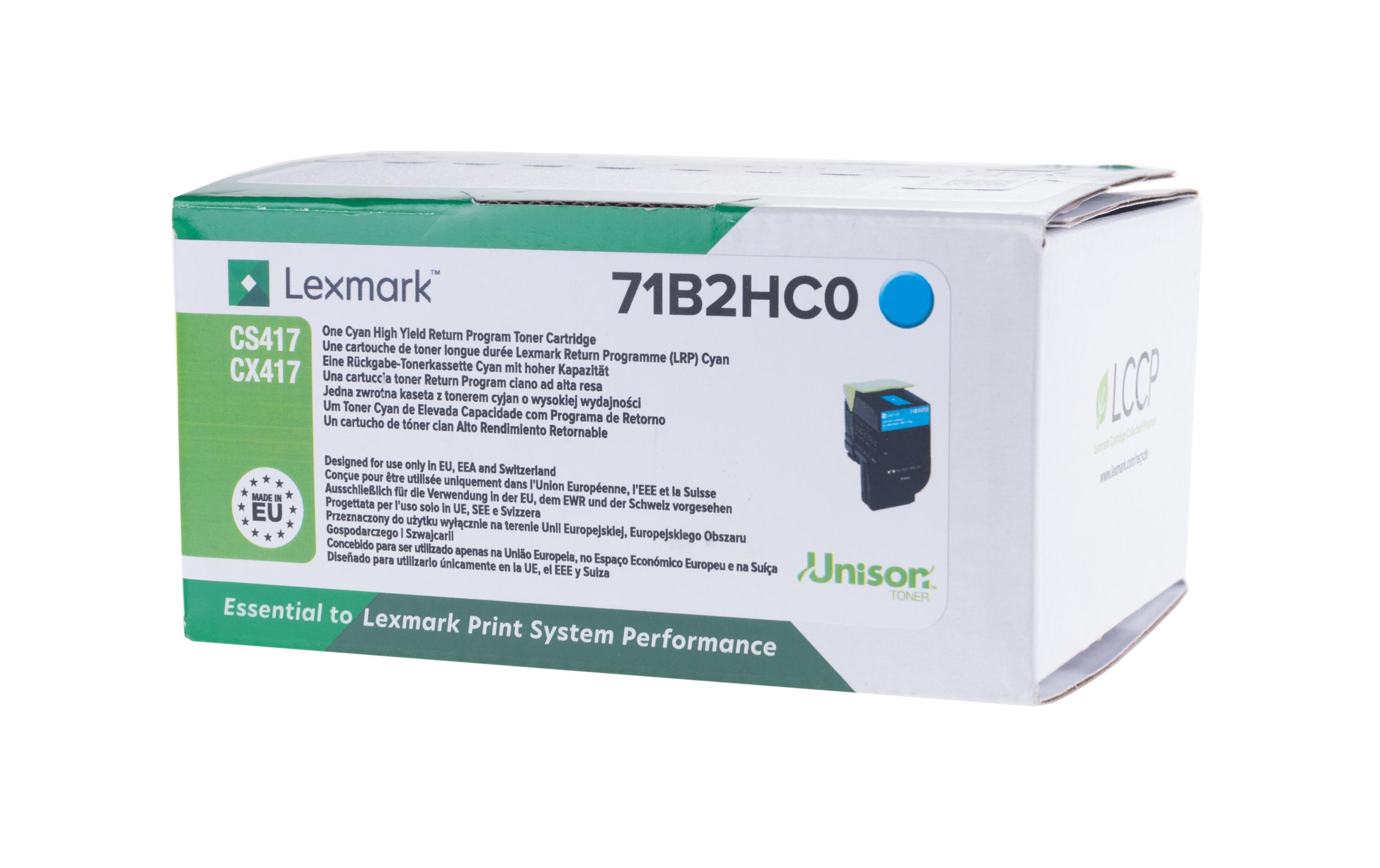 Toner 71B2HC0 Cyan<br>Toner, Cyan