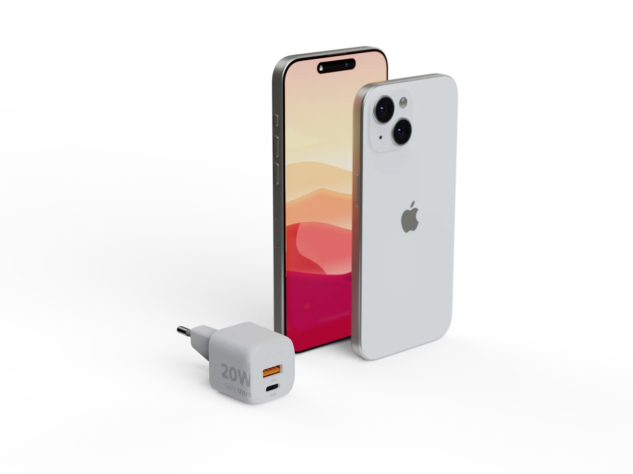 (20W) GaN2 Ultra USB C / USB A Ladegerät Power Adapter Netzteil aus Recycelten Materialien (XEC0201) - Schwarz