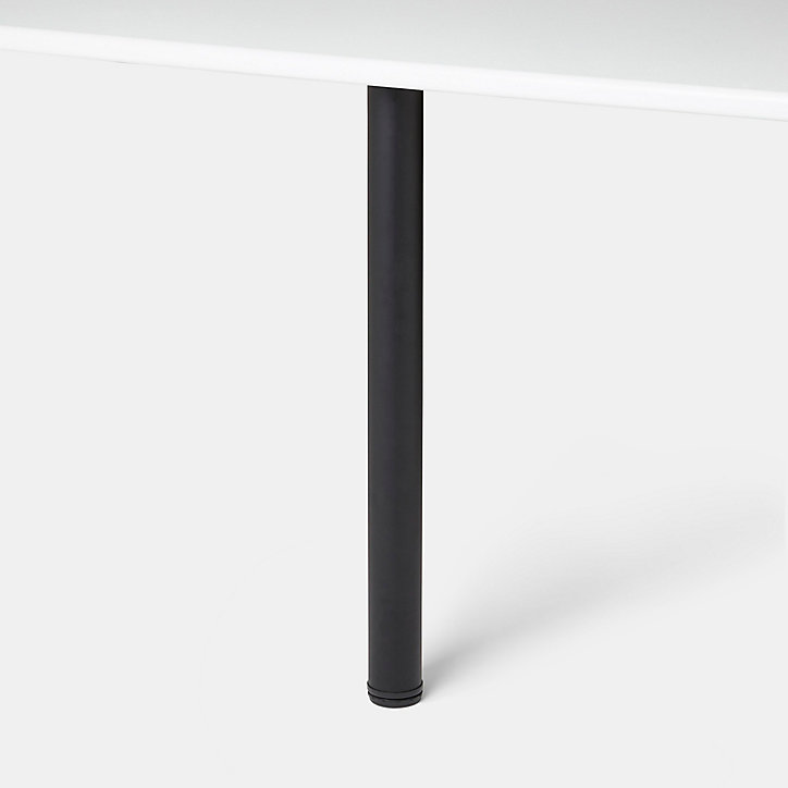 Pied de plan de travail GoodHome Nantua H. 87.5 cm / 91 cm x ø 6 cm noir, 1 pièce