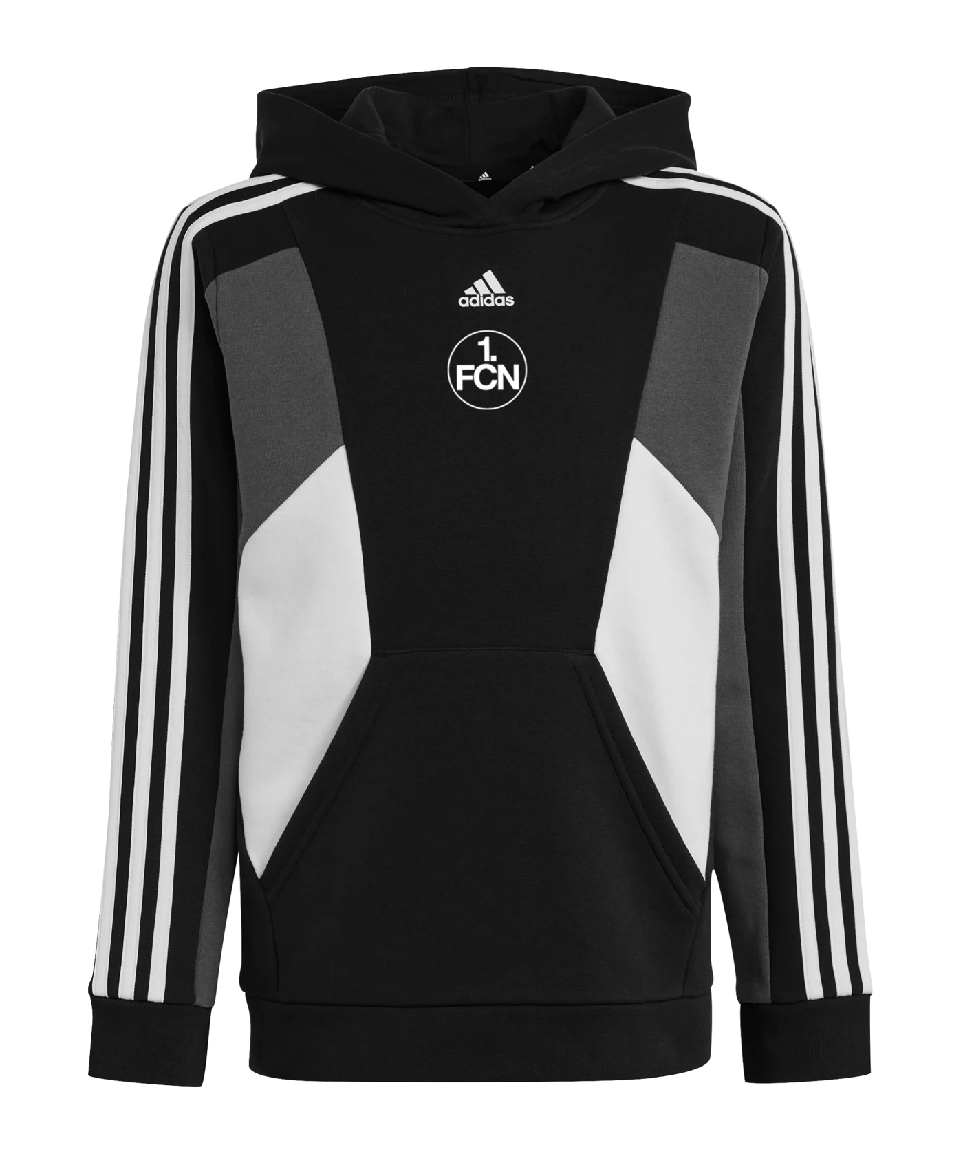 adidas 1. FC Nürnberg Colorblock Hoody Kids Schwarz