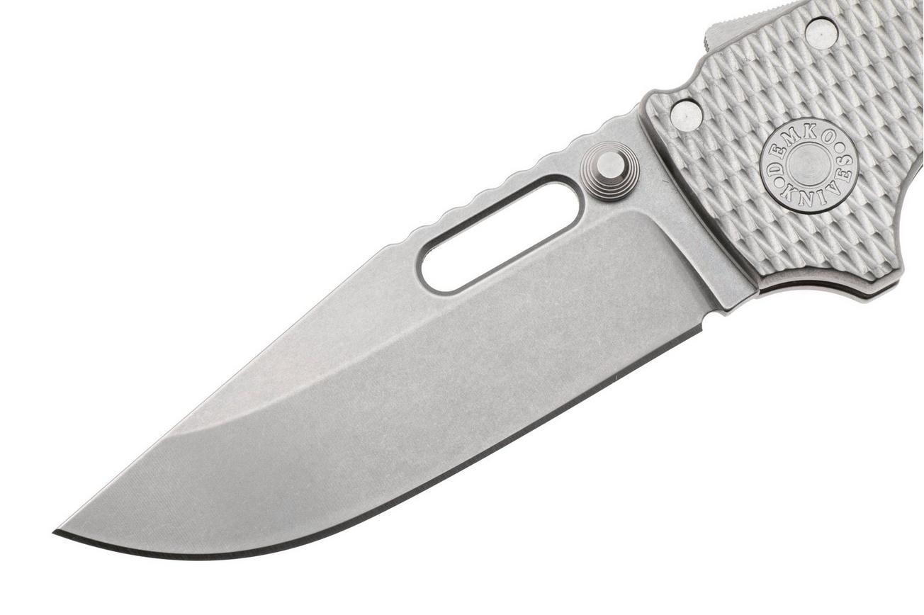 Demko Knives MG AD20S Shark-Lock, MagnaCut Clip Point MGAD20S-MAG-TXT-TI Milled Titanium, zakmes
