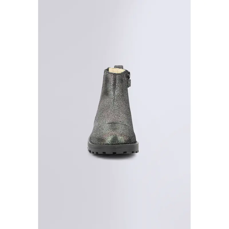 GROOFIT GRIS FONCE METALLISE BOOTS Cuir Fille