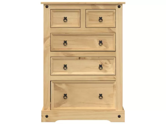 Commode Corona 80x43x114 cm bois massif de pin