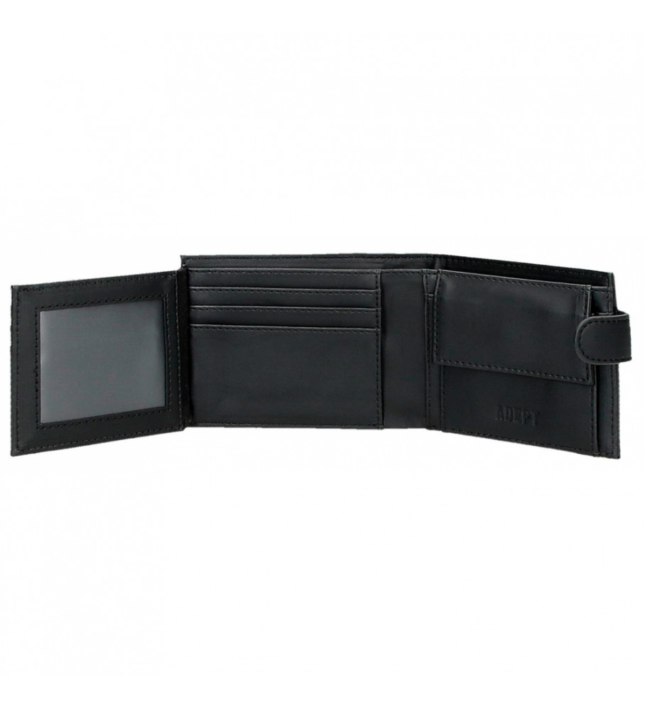 Carteira Joumma Bags Adept Mark com fecho de clique preto