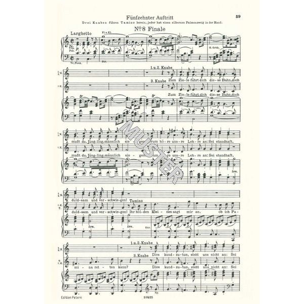 Edition Peters Mozart Zauberflöte KV 620