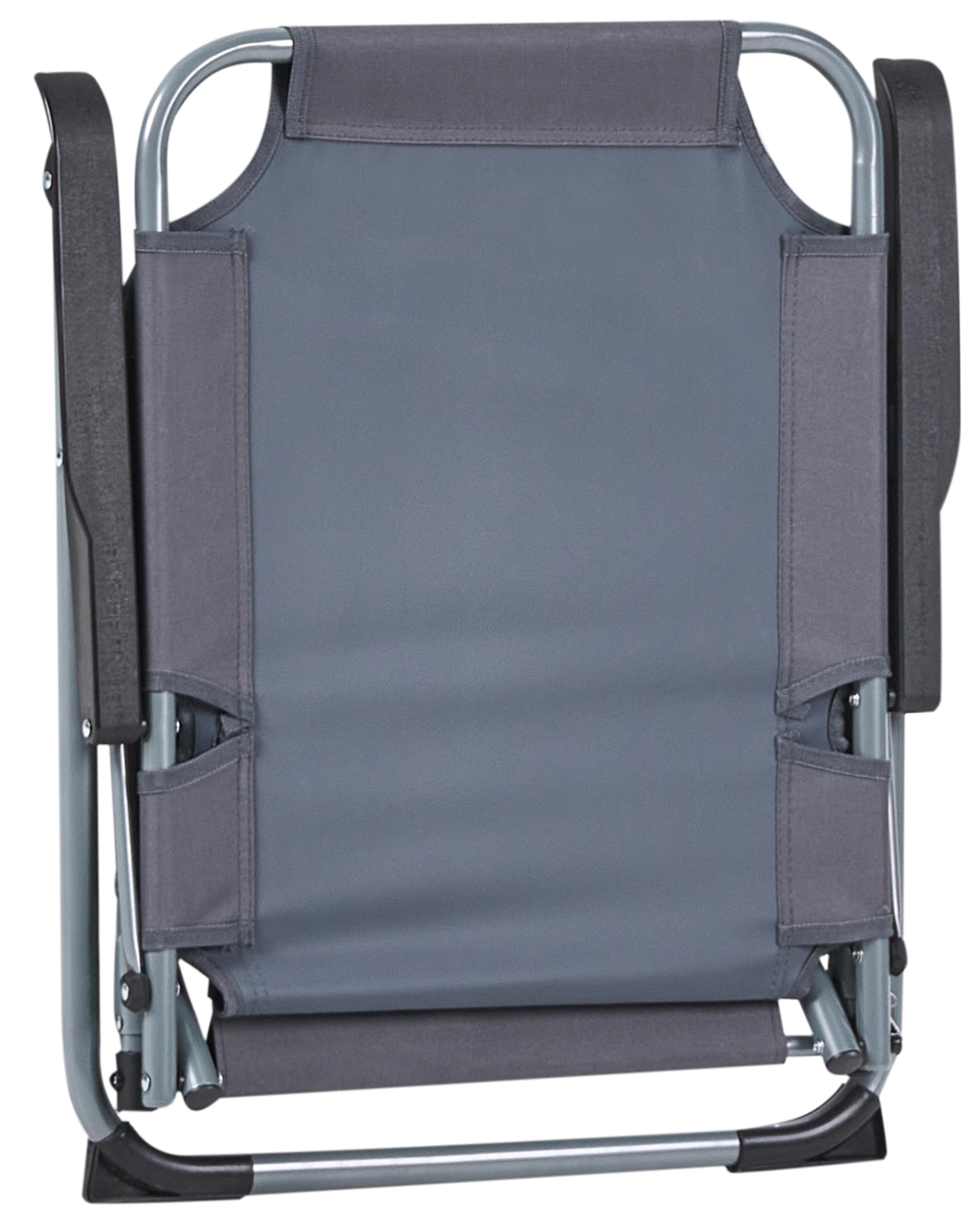 Set van 4 tuinstoelen GALATSI inklapbaar Metaal Grijs