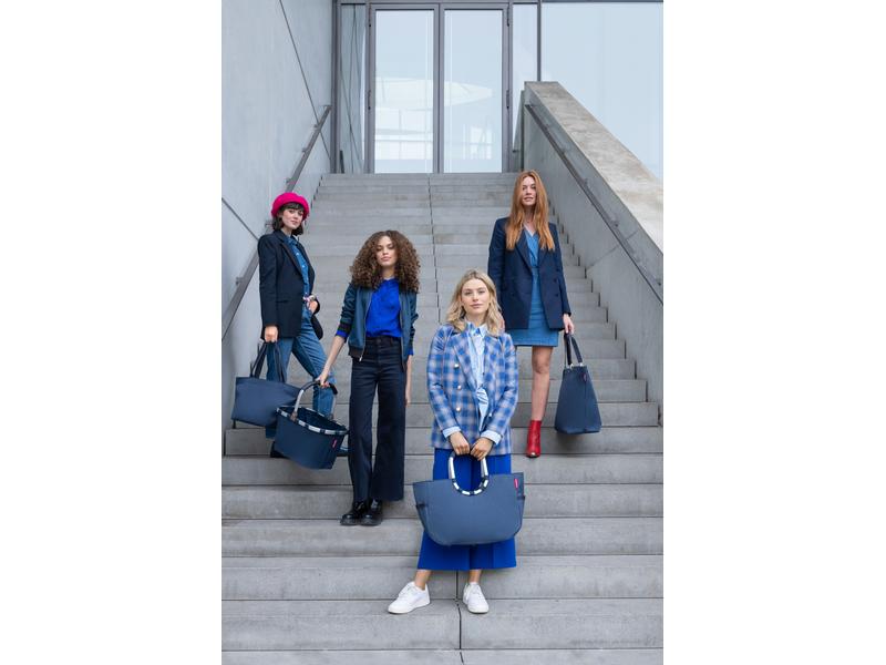 Reisenthel Einkaufskorb Loopshopper L Herringbone Dark Blue Einkaufstasche