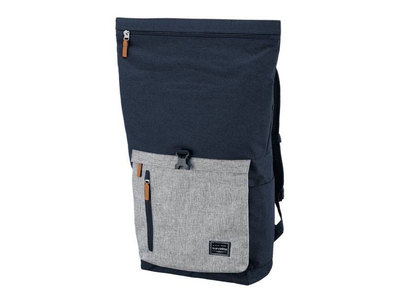 travelite Rucksack Basics Rollup 35 l, Dunkelblau/Grau Freizeitrucksack