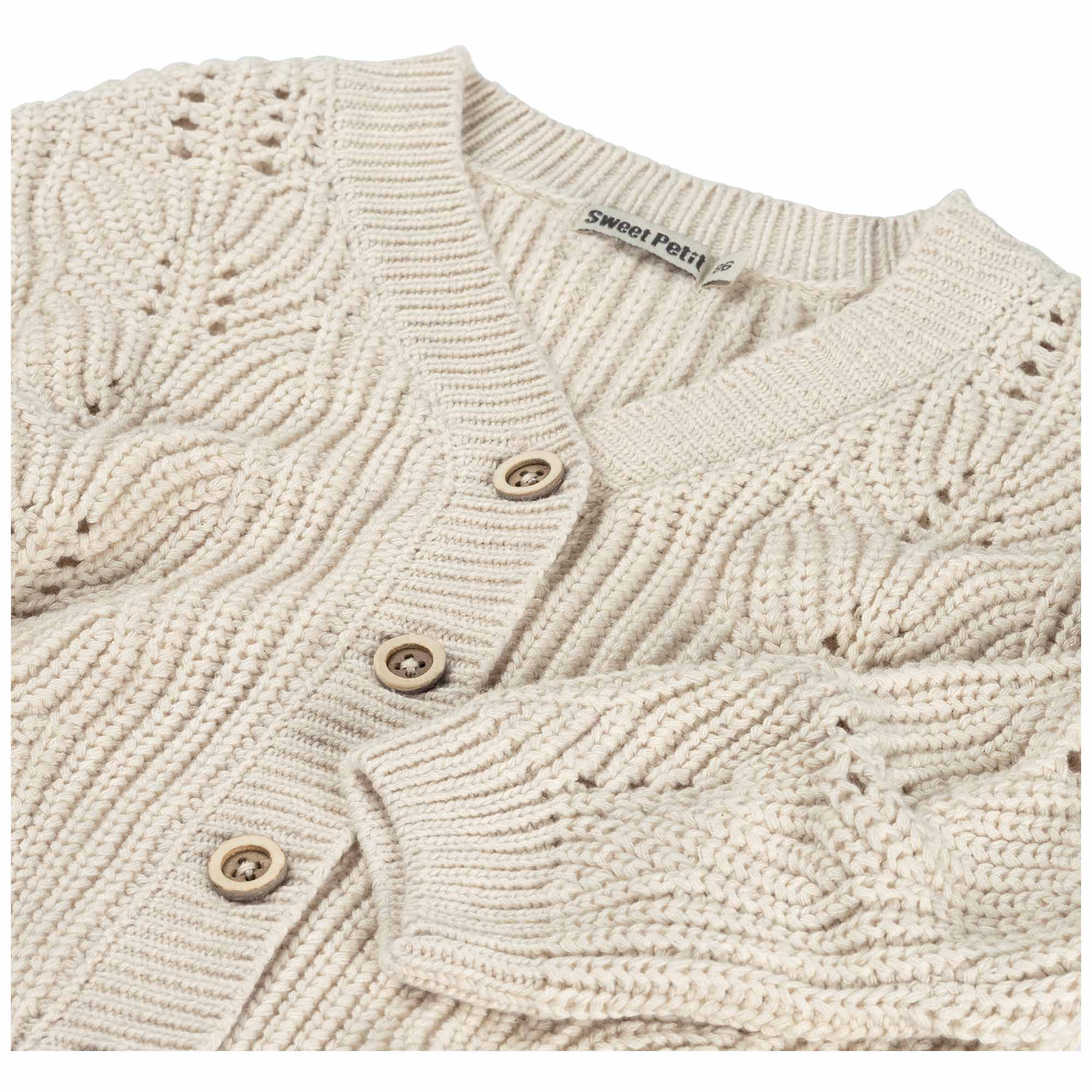 Sweet petit baby vest Reeva lange mouwen effen beige