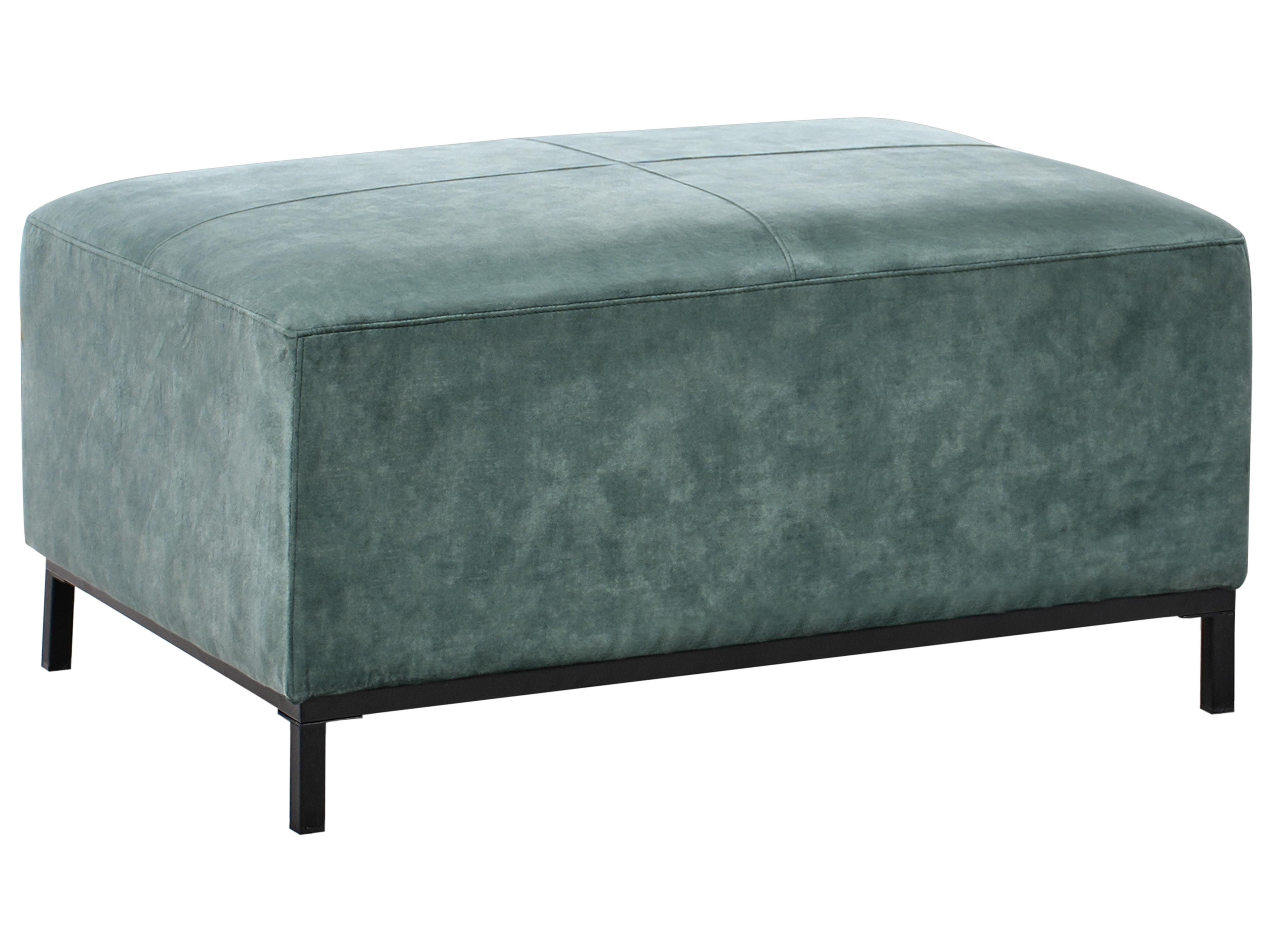 Ottomaan OSLO Fluweel Groenblauw