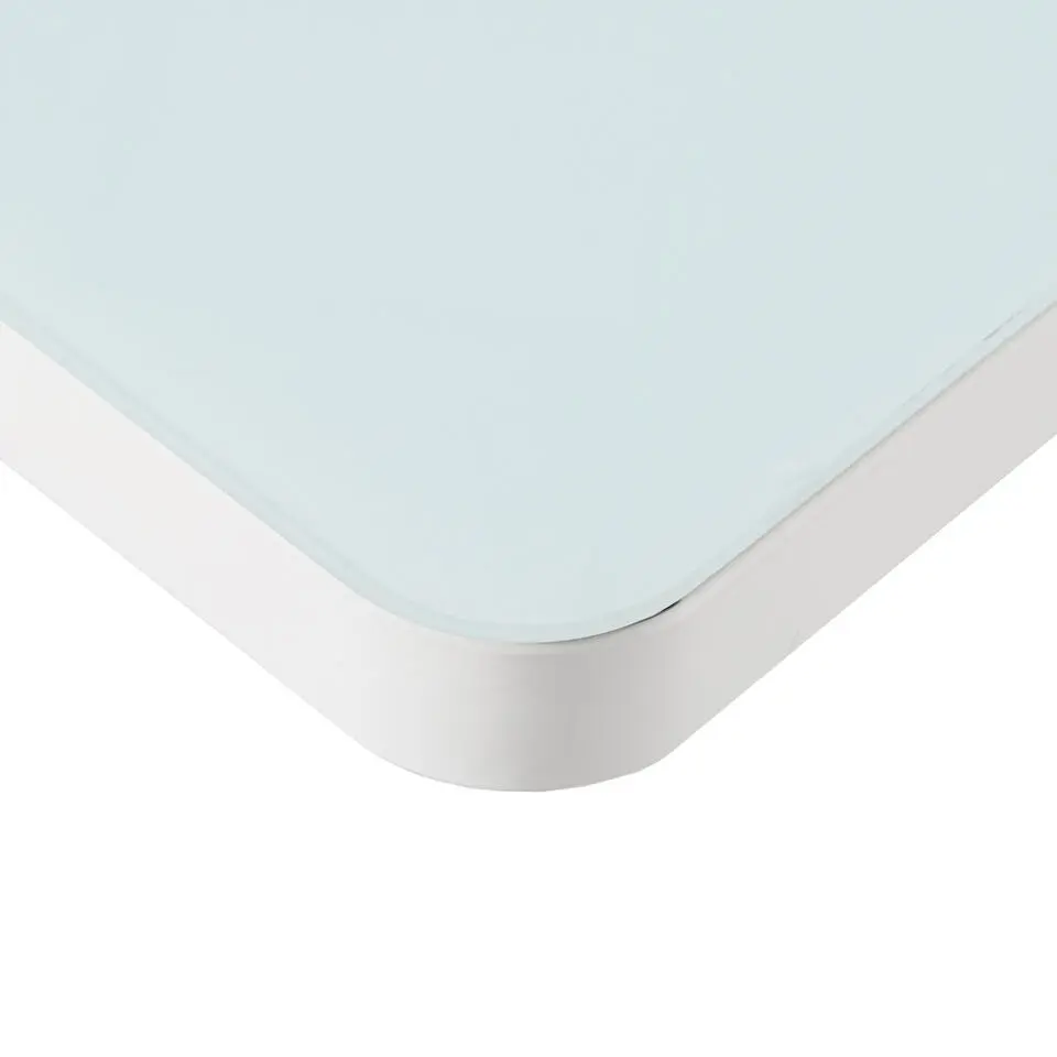 Elektrisch verstelbaar bureau / thuiswerkplek - 120x60 cm - Glas wit