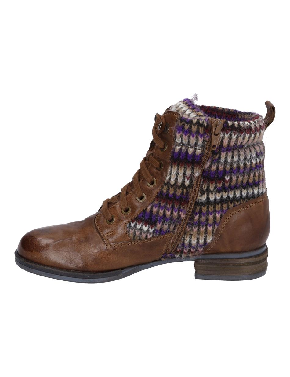 Stiefelette Sanja 17, cognac-kombi