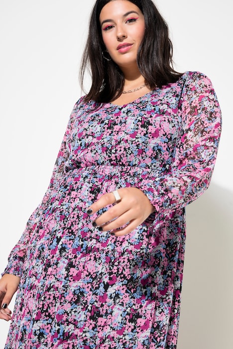 Maxikleid, A-Line, Millefleur
