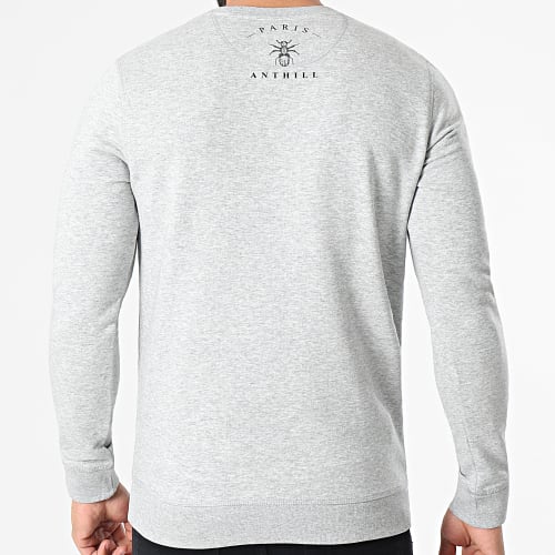 Sweat Crewneck Logo Gris Chiné