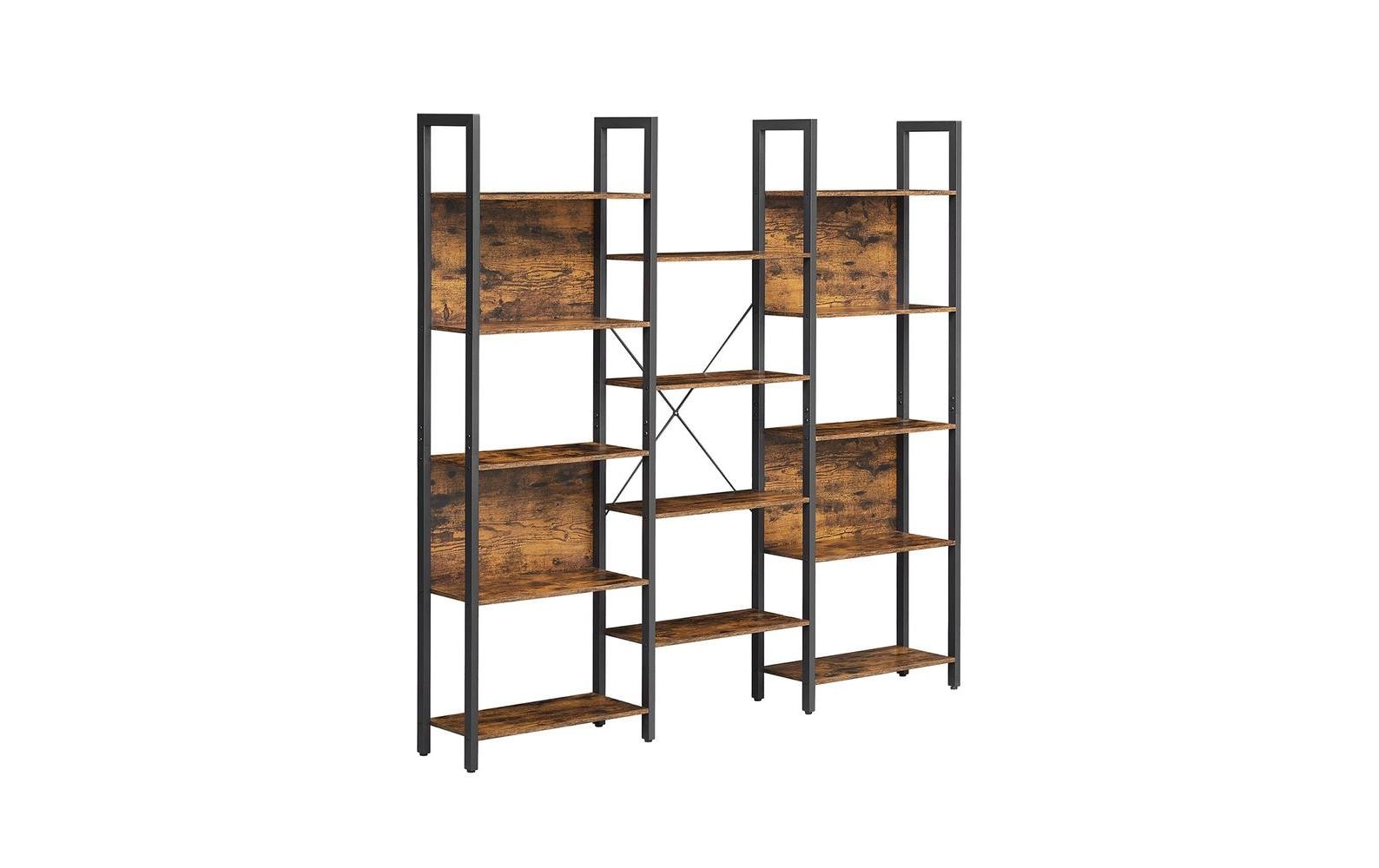 Regal 158 cm x 166 cm, Nature/Schwarz<br>Leiterregal
