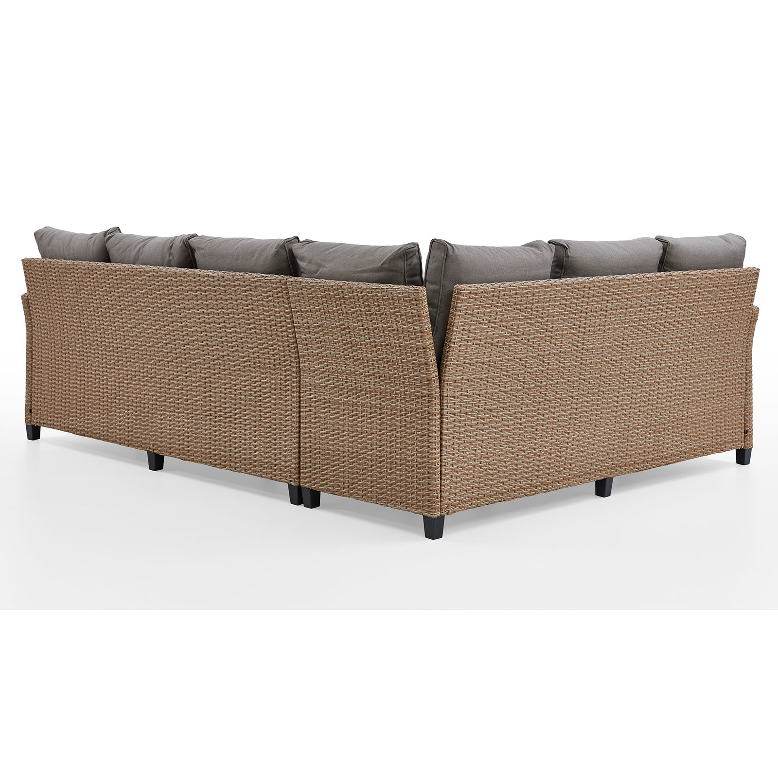 5-teilige Loungegarnitur - braun - Polyrattan