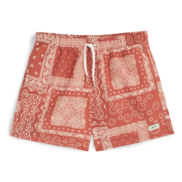 Bather Short de Bain Bandana Fibres Recyclées | Terracotta