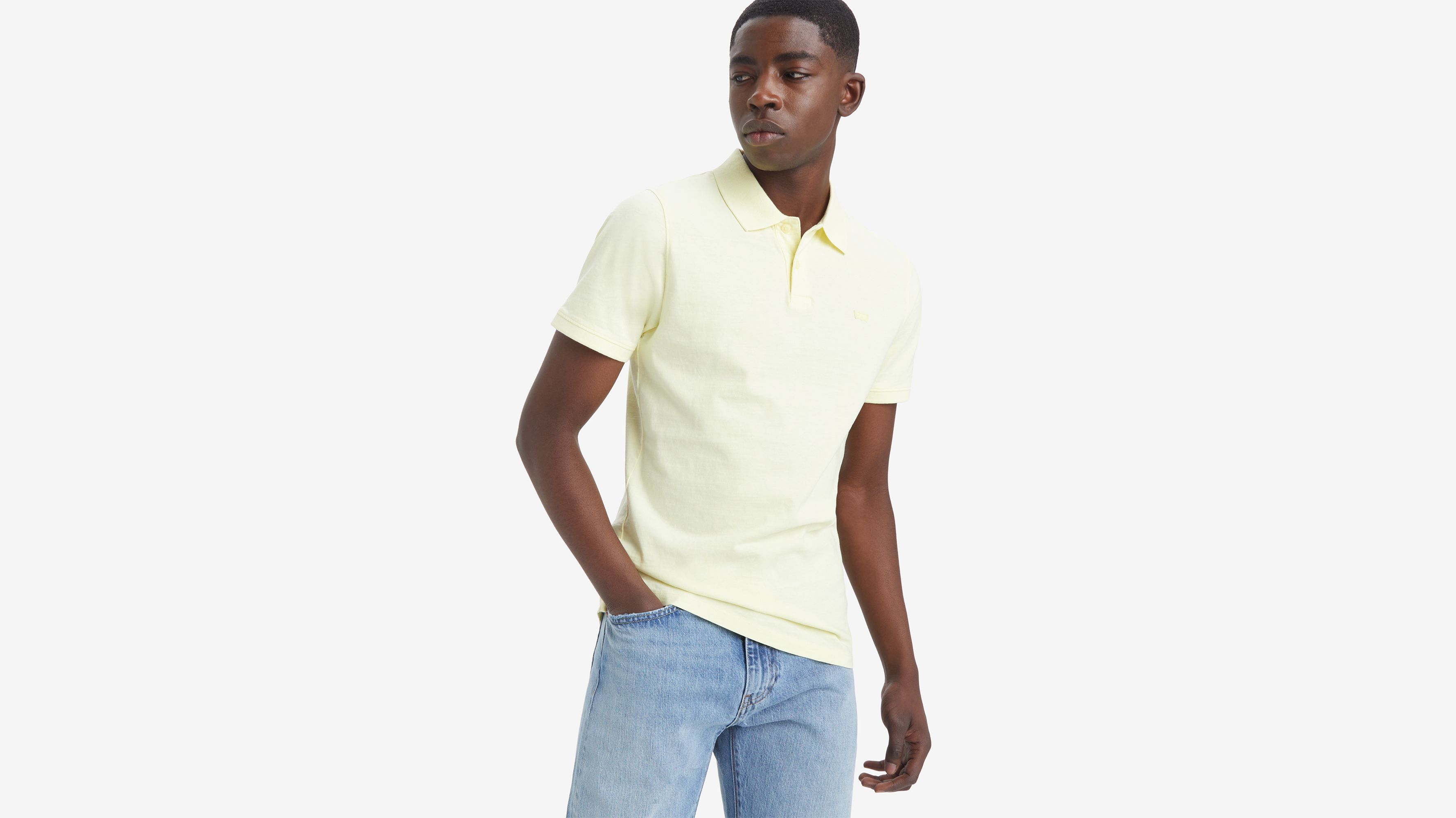 Chemise polo Housemark Slim - Wax Yellow Jersey - Bleu