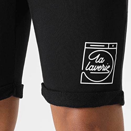 Short Jogging La Laverie Noir Blanc