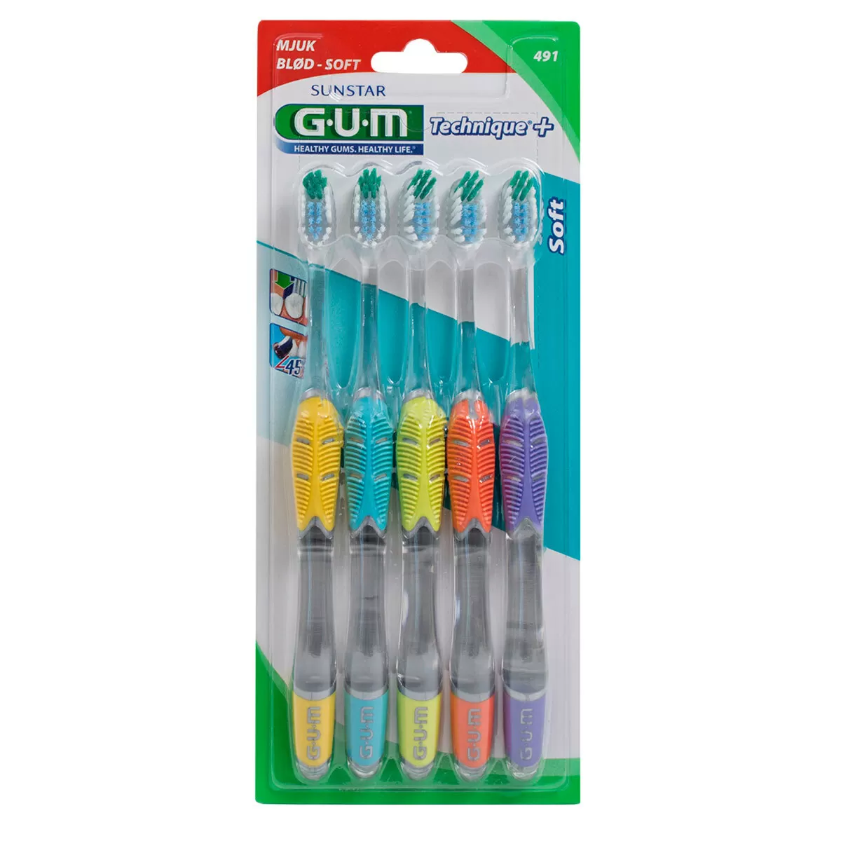 Gum Technique  tandbørste, soft - 5 stk.
