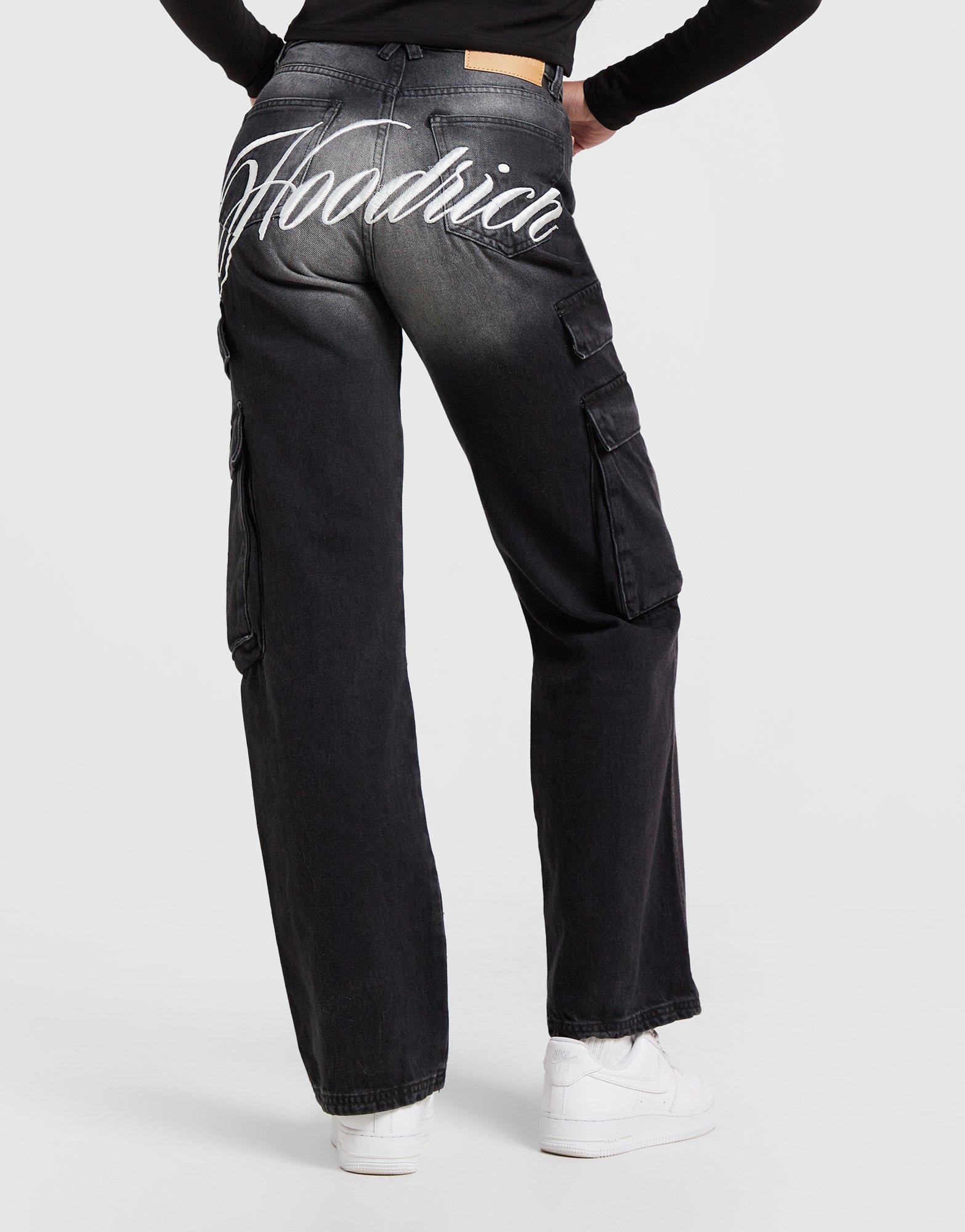 Hoodrich Jean Cargo Script Femme