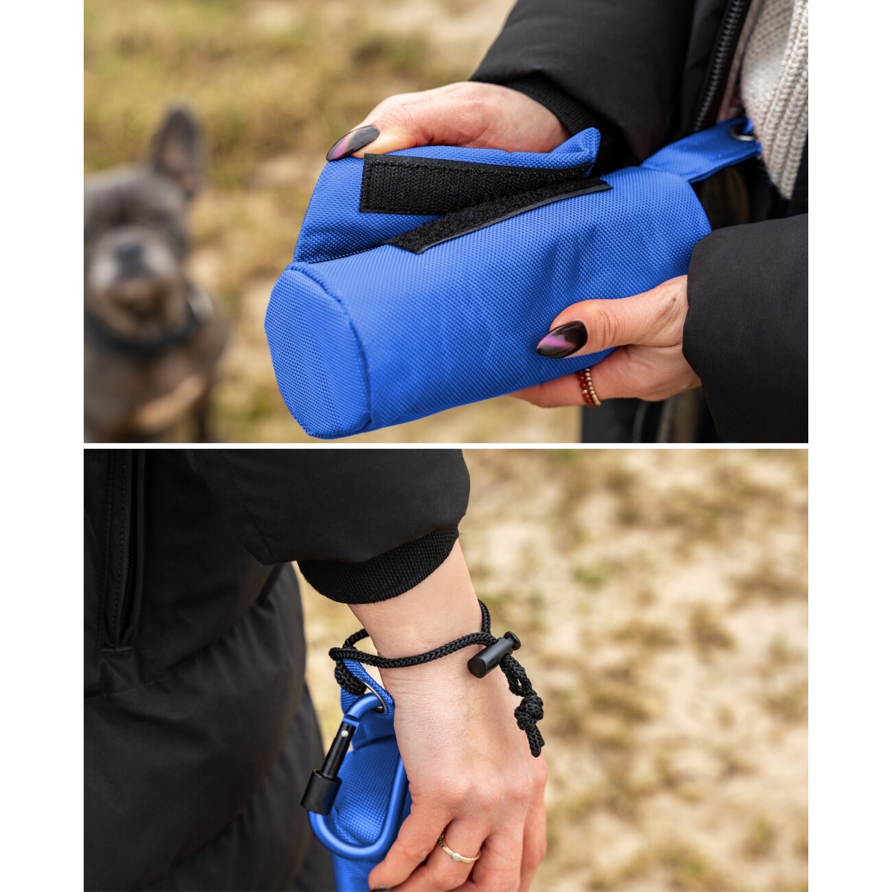 Lionto Futterbeutel für Hunde, Trainingsdummy blau