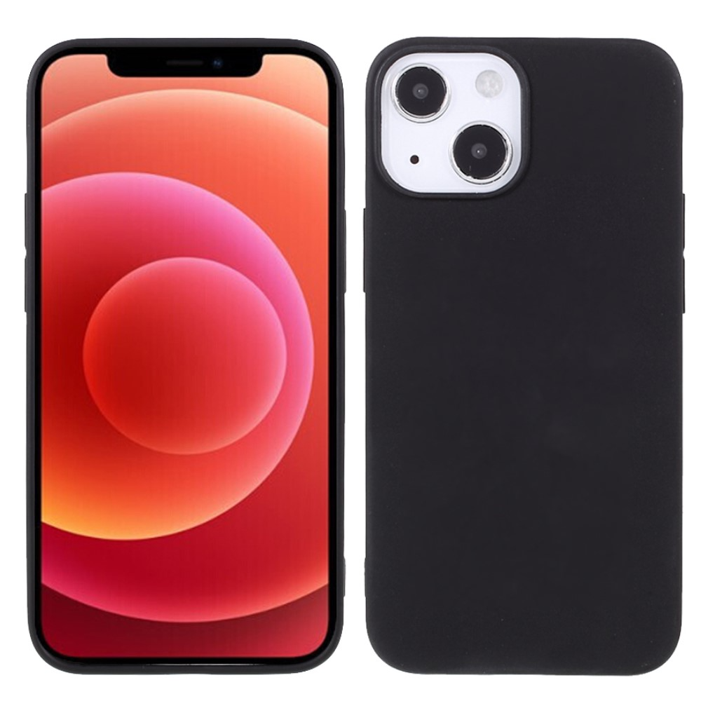 iPhone 13 Gummi Case Hülle Matt - Schwarz