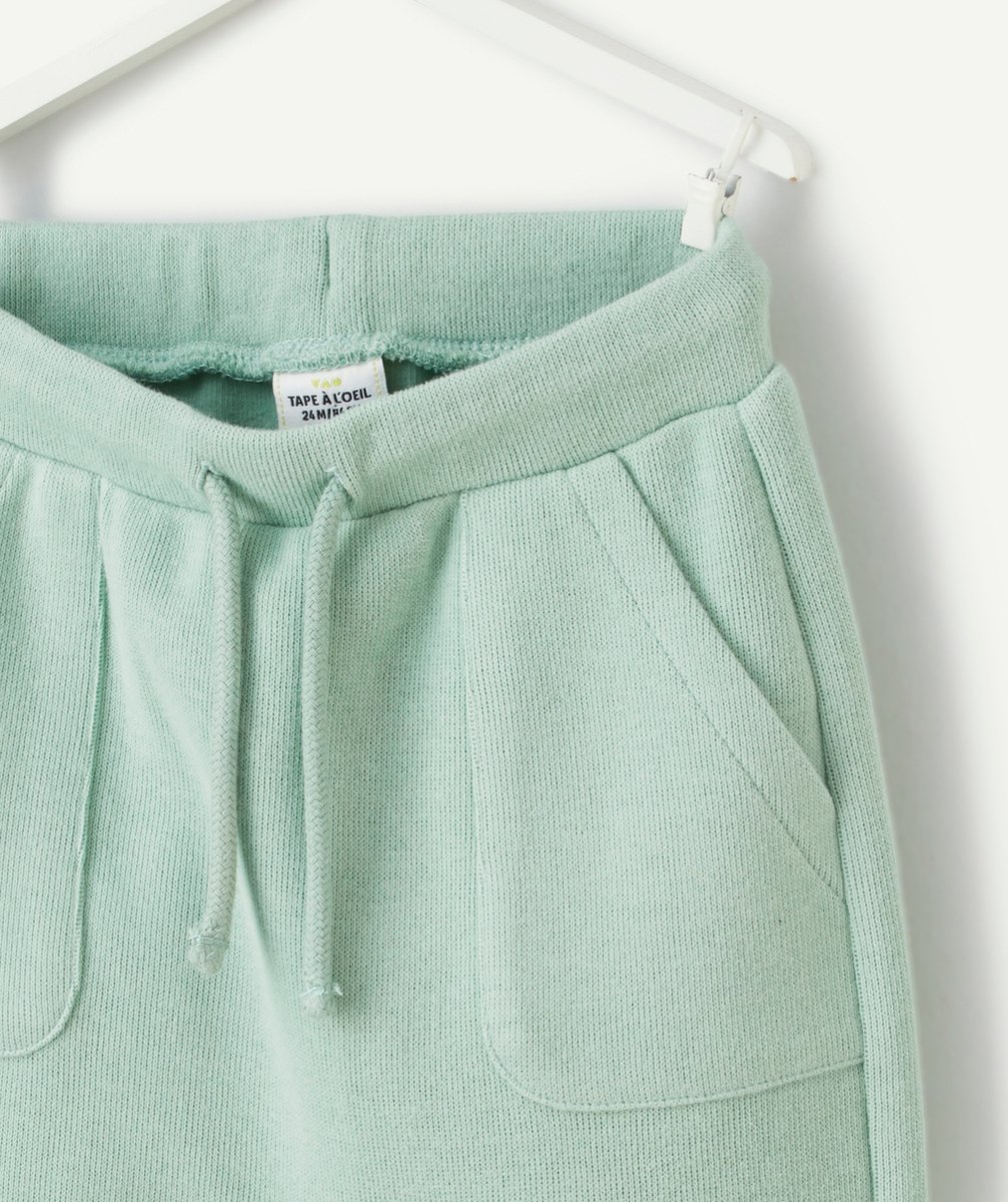 PANTALON SAROUEL BÉBÉ GARÇON EN FIBRES RECYCLÉES VERT
