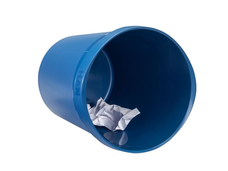 HAN Papierkorb Karma 18 l, Blau Runder Papierkorb aus 80-100% recyceltem Material