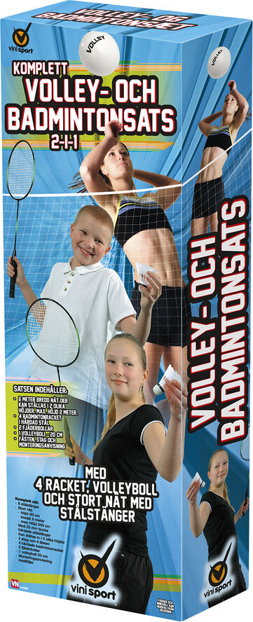 VINI SPORT VOLLEY-4xBADMINTON KOMPLT