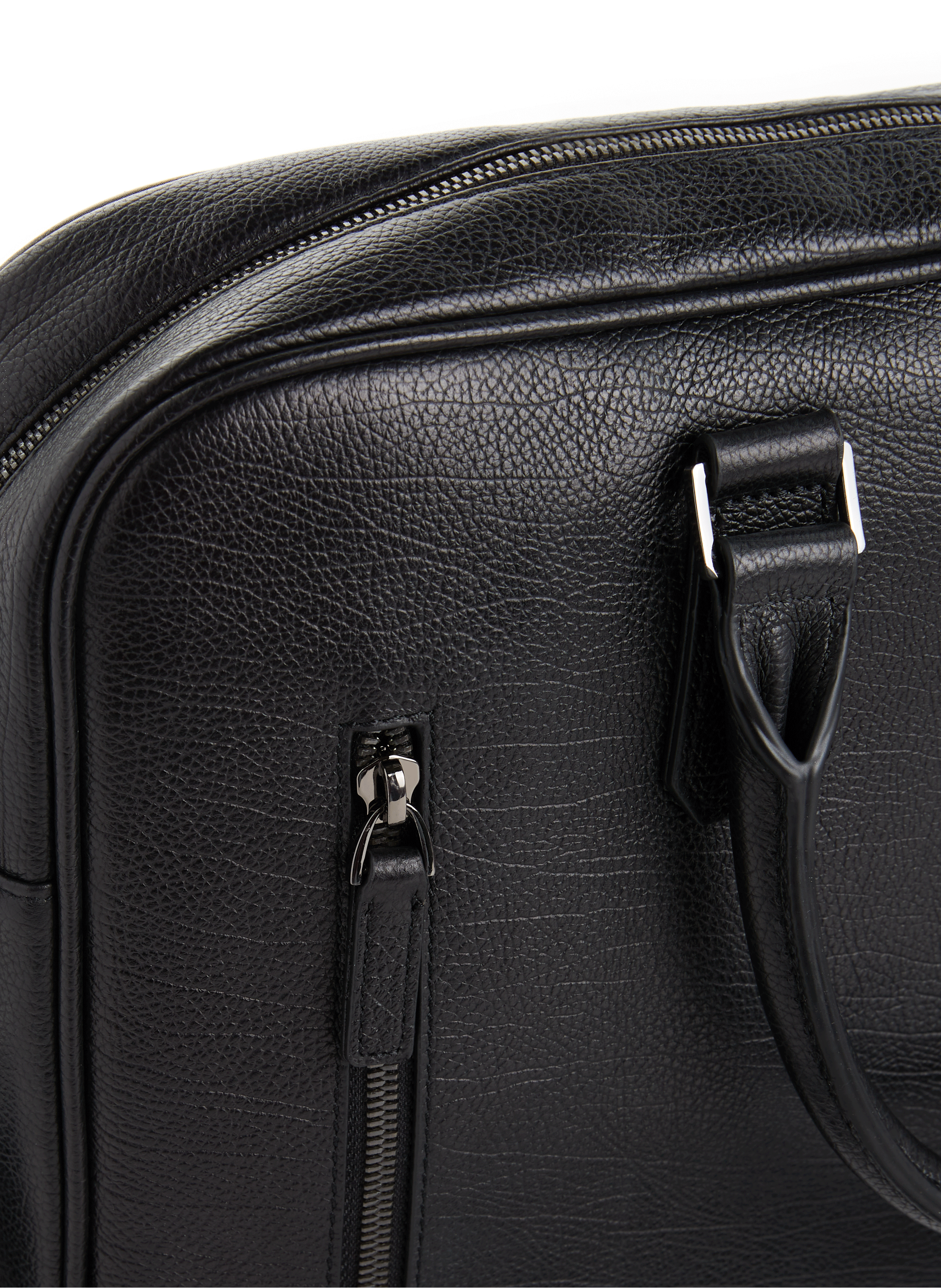 Sac d'ordinateur en cuir | Noir