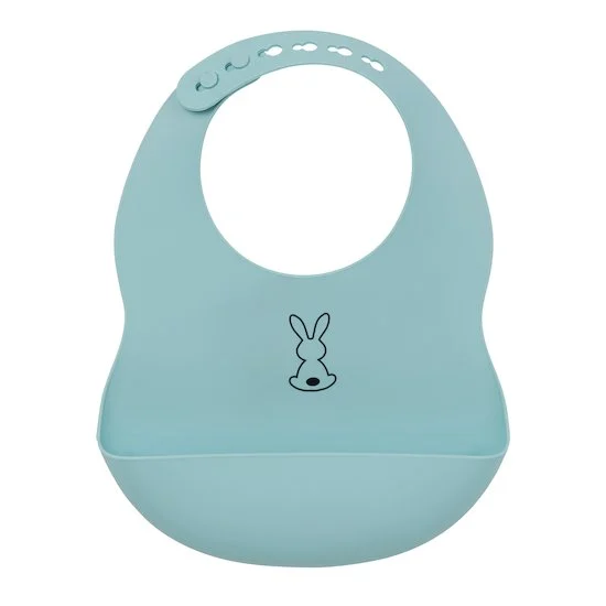 Bavoir silicone   Bleu clair        de               Nattou