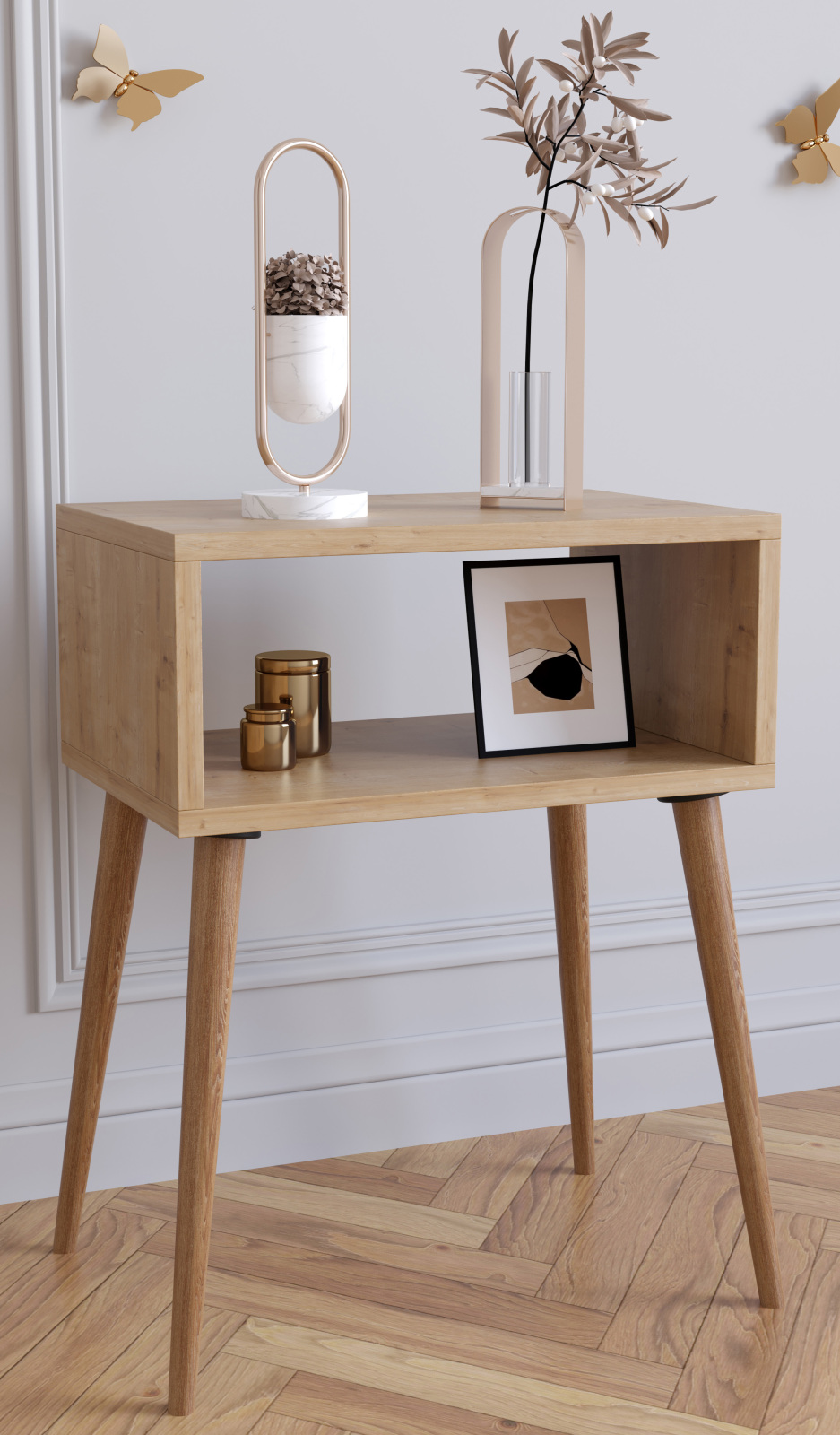 Nachttisch SINGOL M - Honig Eiche - 45 cm breit