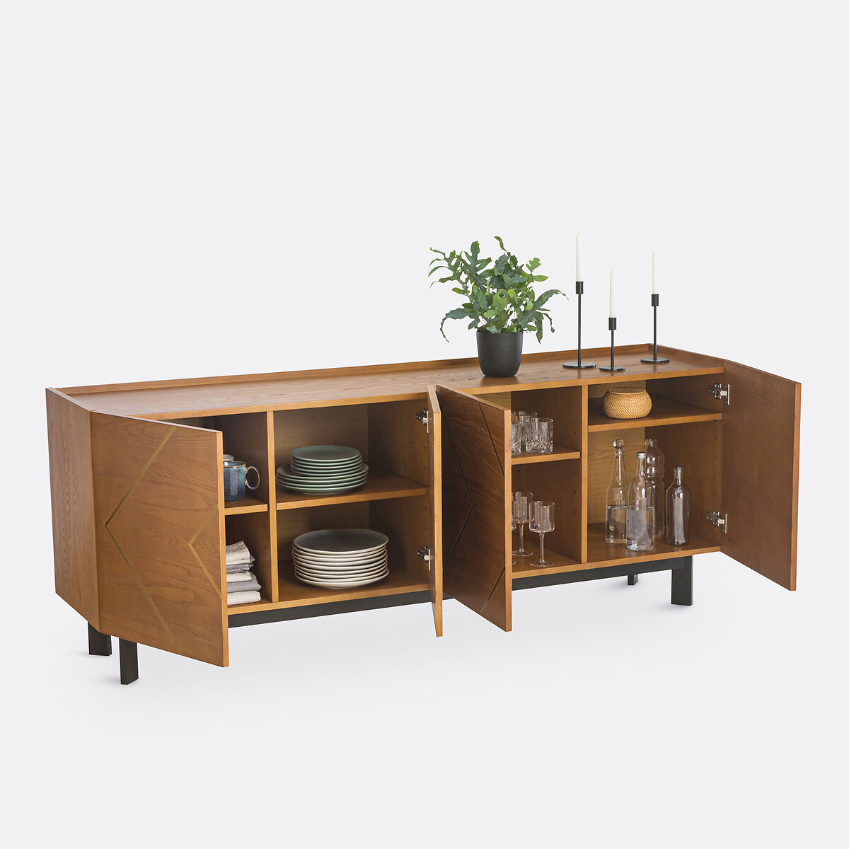 LA REDOUTE INTERIEURS<br>Móvel buffet, 4 portas, Palaz