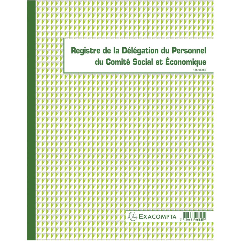 Registre piqûre délégués du personnel CSE Exacompta 6625E