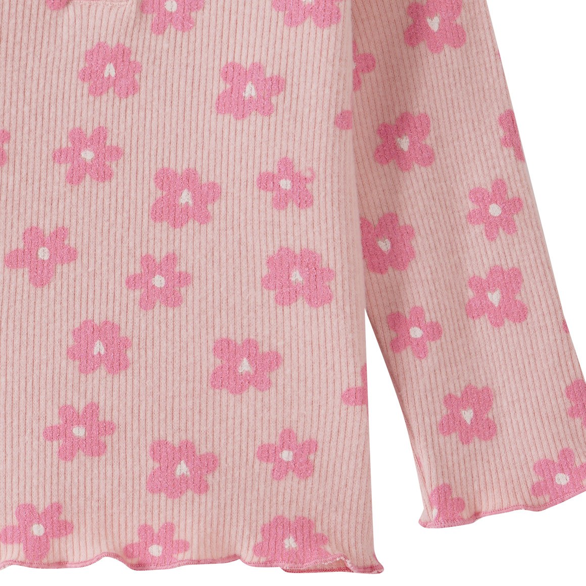 Topomini Baby Langarmshirt mit Ripp-Struktur hellrosa / pink