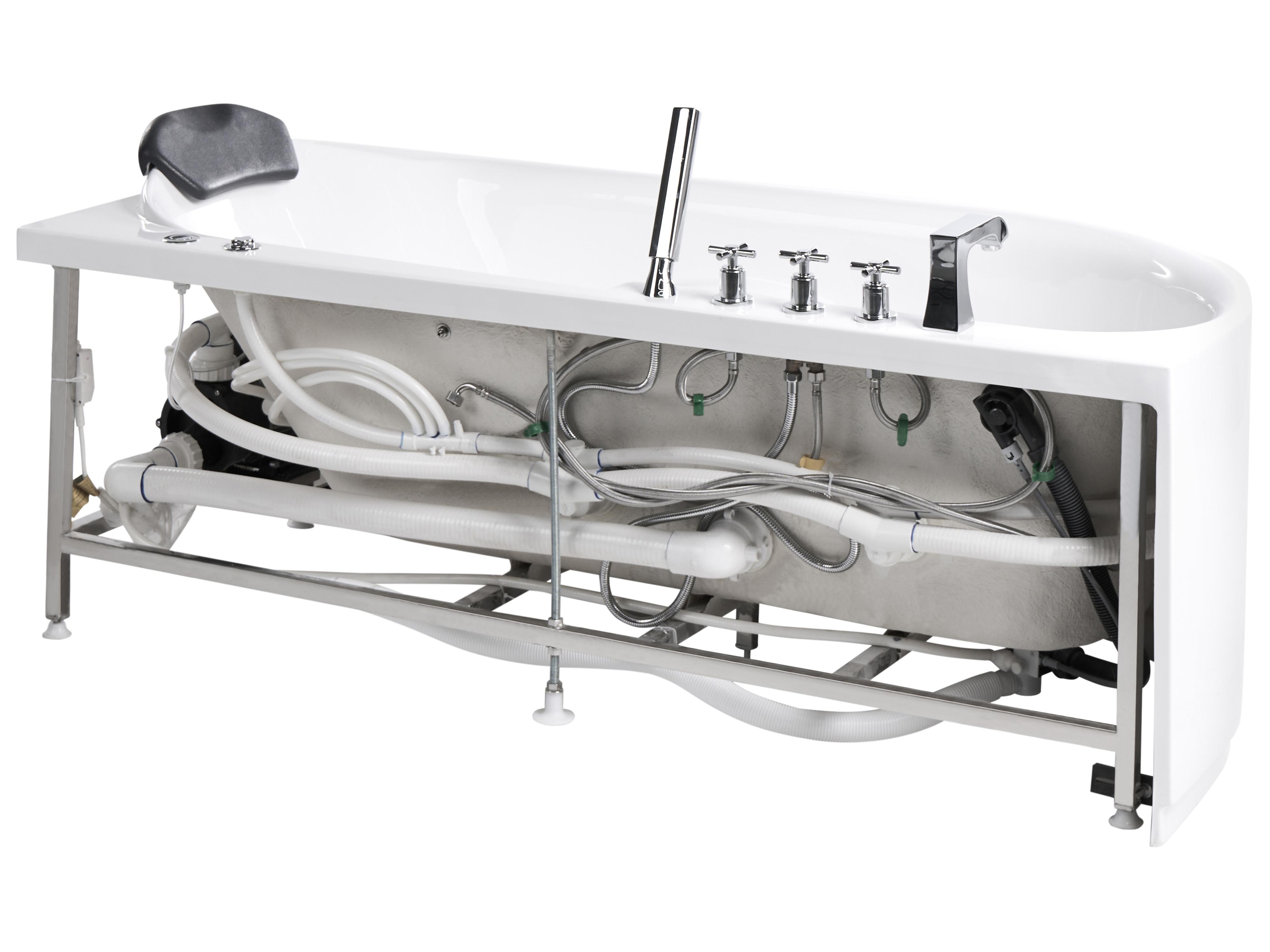Hottub SAYULA linkszijdig 170 x 80 cm Wit