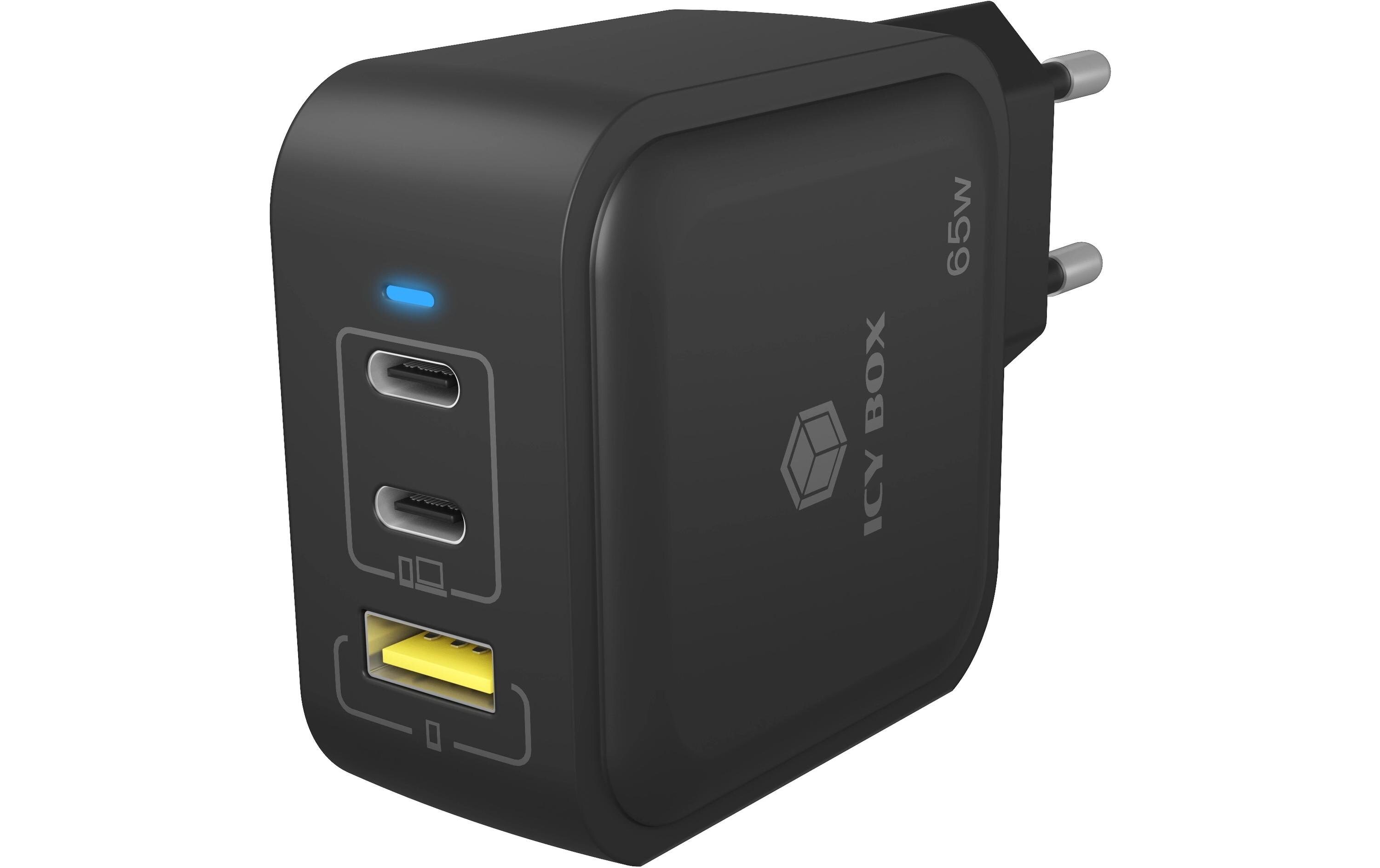 USB-Wandladegerät IB-PS1030-PDGaN Wandladegerät mit 65 W Power Delivery und Schnellladefunktion
