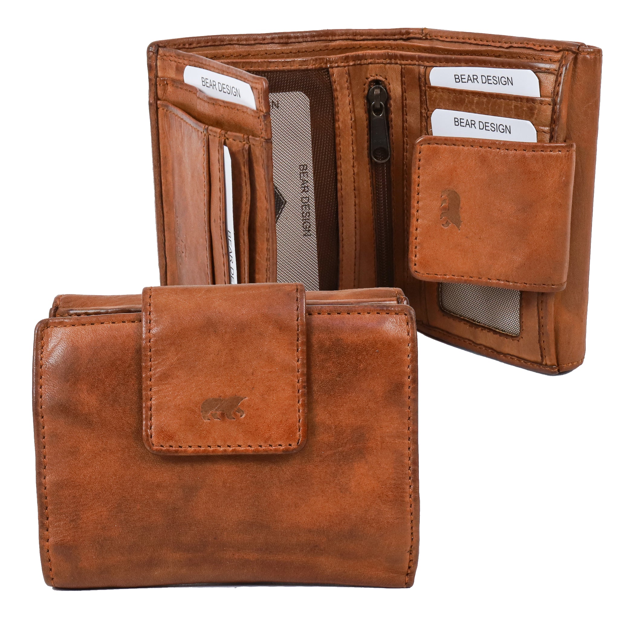 Portemonnee 'Jill' cognac Cognac