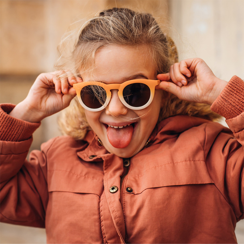 Lunettes de soleil avec cordon 4-6 ans Sunshine rainbow orange