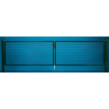 Dubbele poort Napoli ral 6005 groen 100x400 cm